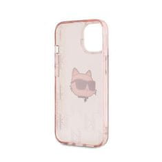 Karl Lagerfeld Karl Lagerfeld IML Choupette Head &amp; Monogram - Ohišje za iPhone 15 / 14 / 13 (roza)