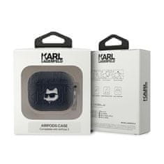 Karl Lagerfeld Karl Lagerfeld Monogram Choupette Head - Ovitek za AirPods 3 (črn)