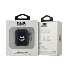 Karl Lagerfeld Karl Lagerfeld Monogram Choupette Head - etui za AirPods 1/2 gen (črn)