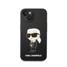 Karl Lagerfeld Karl Lagerfeld Silikonsko ohišje Ikonik MagSafe - iPhone 15 Plus / 14 Plus (črno)