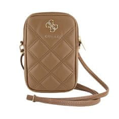 Guess Guess Zip Quilted 4G - Telefonska torbica (rjava)