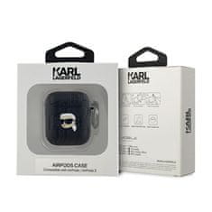 Karl Lagerfeld Karl Lagerfeld Monogram Karl Head - etui za AirPods 1/2 gen (črn)