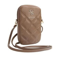 Guess Guess Zip Quilted 4G - Telefonska torbica (rjava)