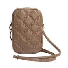 Guess Guess Zip Quilted 4G - Telefonska torbica (rjava)