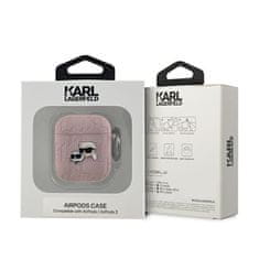 Karl Lagerfeld Karl Lagerfeld Monogram Karl &amp; Choupette Head - etui za AirPods 1/2 gen (roza)