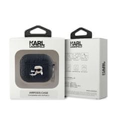 Karl Lagerfeld Karl Lagerfeld Monogram Karl &amp; Choupette Head - Ovitek za AirPods 3 (črn)