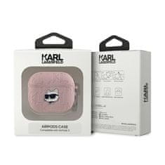 Karl Lagerfeld Karl Lagerfeld Monogram Choupette Head - Ovitek za AirPods 3 (roza)