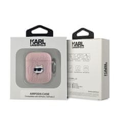 Karl Lagerfeld Karl Lagerfeld Monogram Choupette Head - etui za AirPods 1/2 gen (roza)