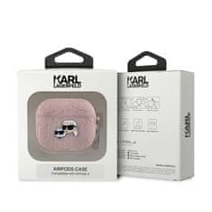 Karl Lagerfeld Karl Lagerfeld Monogram Karl &amp; Choupette Head - Ovitek za AirPods 3 (roza)