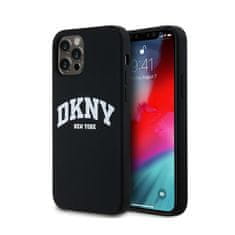 DKNY DKNY Liquid Silicone White Printed Logo MagSafe - ohišje za iPhone 12 / iPhone 12 Pro (črno)