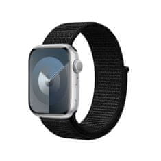 Crong Crong Nylon Reflex - Športni trak za Apple Watch 38/40/41 mm (črn)