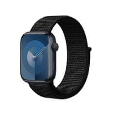 Crong Crong Nylon Reflex - Športni trak za Apple Watch 38/40/41 mm (črn)