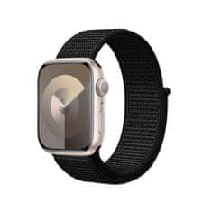 Crong Crong Nylon Reflex - Športni trak za Apple Watch 38/40/41 mm (črn)