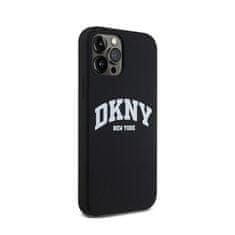 DKNY DKNY Liquid Silicone White Printed Logo MagSafe - ohišje za iPhone 12 / iPhone 12 Pro (črno)