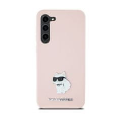 Karl Lagerfeld Karl Lagerfeld Silikonski kovinski zatič Choupette - Ohišje za Samsung Galaxy S24 (roza)