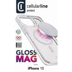 CellularLine Cellularline Gloss Mag - ohišje MagSafe za iPhone 15 (prozorno)