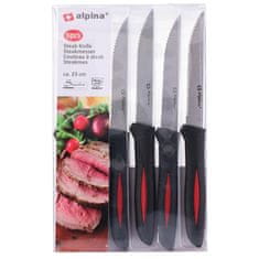 Alpina Alpina - Set nožev za steak iz nerjavečega jekla INOX 23 cm 6 kosov. (črna)