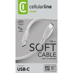 CellularLine Cellularline Soft Cable - Kabel USB-C z USB-C 1,2 m (siv)