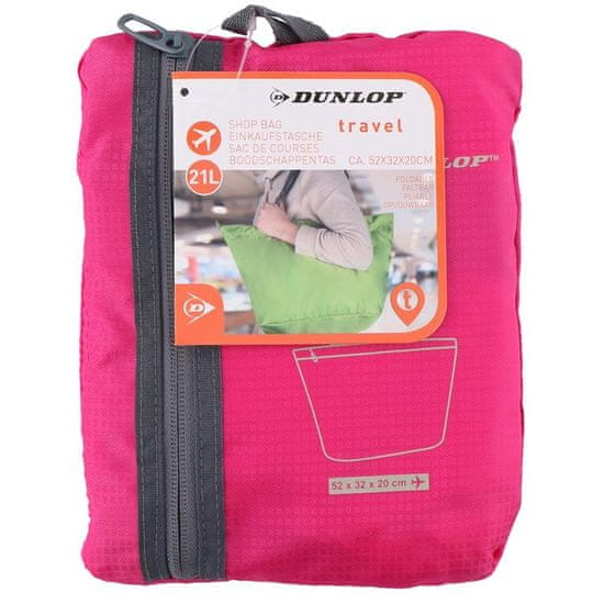 Dunlop Dunlop - Zložljiva nakupovalna torba 21 l (roza)