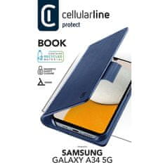 CellularLine Cellularline knjižno ohišje - Ohišje za Samsung Galaxy A34 5G (modro)