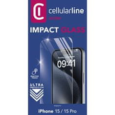 CellularLine Cellularline Impact Glass - Trdo zaščitno steklo za iPhone 15 / iPhone 15 Pro