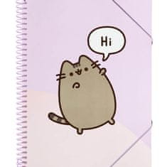 Pusheen Pusheen - mape A4 z elastičnim trakom + 30 prozornih majic