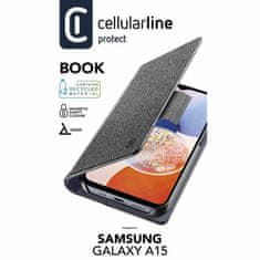 CellularLine Cellularline Knjižni ovitek - Samsung Galaxy A15 4G / 5G ovitek (črn)