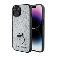 Karl Lagerfeld Karl Lagerfeld Fixed Glitter Choupette Logo Metal Pin - iPhone 15 / 14 / 13 Case (silver)