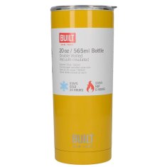 Built BUILT Vacuum Insulated Tumbler - Vakuumsko izoliran jeklen termo vrč 600 ml (rumena)