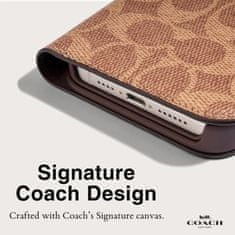 Coach Ohišje Coach Folio Signature C - ohišje 2-v-1 z ovitkom za iPhone 15 Pro Max (Tan)