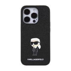 Karl Lagerfeld Karl Lagerfeld Kovinska priponka z ikoničnim logotipom - Ohišje za iPhone 15 Pro Max (črno)