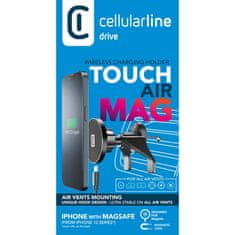 CellularLine Cellularline Touch Air Mag - Magnetno držalo za avto z brezžičnim polnjenjem MagSafe 7,5 W (črno)