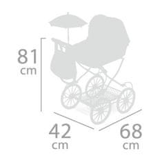 DeCuevas 81046 Zložljivi voziček za lutke s torbo in dodatki NIZA 2022 - 81 cm