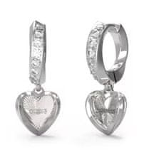 Guess Očarljivi jekleni uhani Mon Amour JUBE04615JWRHT/U