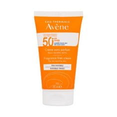 Avéne Sun Cream Invisible Finish Fragrance-Free SPF50+ krema za zaščito pred soncem za suho in občutljivo kožo 50 ml unisex