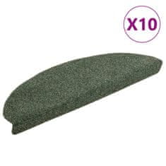 Vidaxl Samolepilne preproge za stopnice 10 kosov zelene 65x21x4 cm