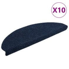 Vidaxl Samolepilne preproge za stopnice 10 kosov mor. modre 65x21x4 cm