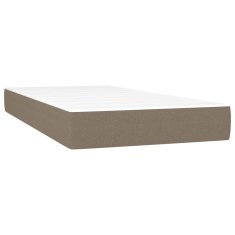 Vidaxl Box spring postelja z vzmetnico LED taupe 80x200 cm blago