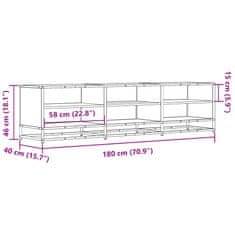 Vidaxl TV omarica sonoma hrast 180x40x46 cm inženirski les