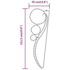 Vidaxl Svetlobna veriga krogle 16 kosov toplo bela 111,5x35x4,5 cm