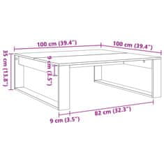 Vidaxl Klubska mizica artisan hrast 100x100x35 cm inženirski les