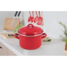 BANQUET Emajliran lonec MILTON Red 20 cm, 3,4 l, s pokrovom