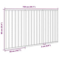 Vidaxl Vrata za pse zložljiva 3 paneli rjava 150 cm topolovina