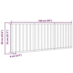 Vidaxl Vrata za pse zložljiva 3 paneli rjava 150 cm topolovina