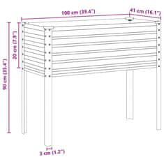 Vidaxl Vrtna greda 100x41x90 cm vremensko odporno jeklo