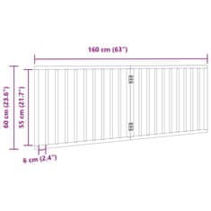 Vidaxl Vrata za pse zložljiva 2 panela črna 160 cm topolovina