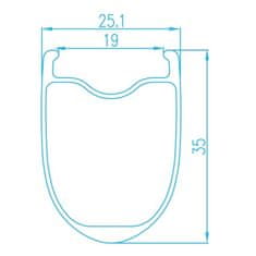 Boxman Cestna kolesa ALEXRIMS ALX835DABP, H. centrelock disk, trda os 12X100/R12X142, 35 mm stožec, 700C 622-19, TRS, karbon, teža 1610 g