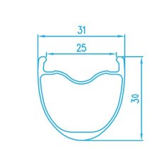 Boxman Kolesa ALEXRIMS BAXTER 3.0, H. centrelock disk, trda os 12X100/R12X142, konus 30mm, 700C 622-25, TRS, karbonska, šablonske naperke, teža 1650g