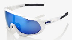 Boxman 100% SPEEDTRAP Matte White - HiPER Blue Multilayer Mirror Lens (LT 13% Blue Multilayer Mirror Lens + LT 93% Clear Lens) (POPRAVA -45%)