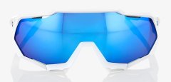 Boxman 100% SPEEDTRAP Matte White - HiPER Blue Multilayer Mirror Lens (LT 13% Blue Multilayer Mirror Lens + LT 93% Clear Lens) (POPRAVA -45%)